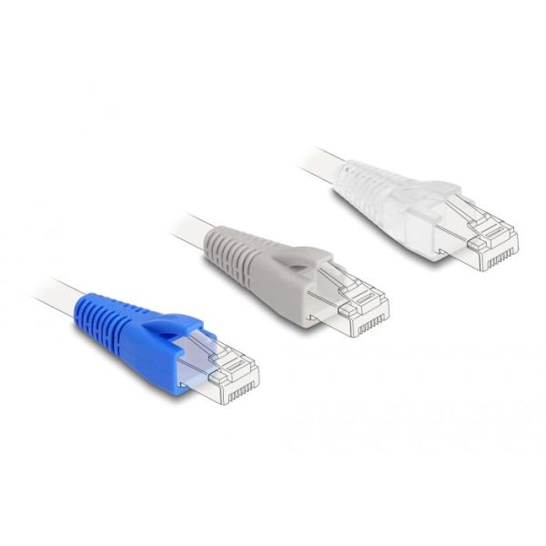 DeLOCK 66975 kabel-connector RJ45 Blauw, Transparant, Wit (66975)