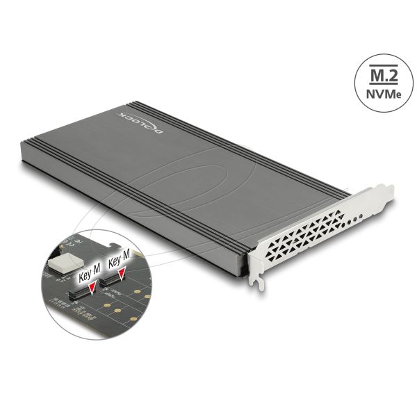 DELOCK PCI Express x16 Karte zu 2 x intern NVMe M.2 Key M (89961)