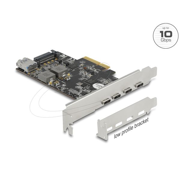 DELOCK PCI Express x4 Karte 4x USB Type-C + 1 x USB Typ-A (90059)