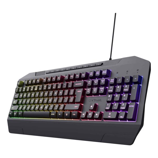 Trust GXT 836 Evocx Verlicht gaming‑toetsenbord – gaming toetsenbord – RGB verlichting – Anti‑ghosting – QWERTY – Zwart (24722)