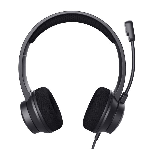 Trust HS-260 Headset - USB headset voor kantoor en calls – Lichtgewicht ontwerp – Verstelbare microfoon – business model - Zwart (25334) Trust HS-260 Headset - USB headset voor kantoor en calls – Lichtgewicht ontwerp – Verstelbare microfoon – business model - Zwart (25334)
