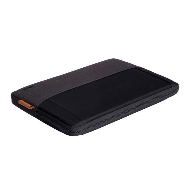 Trust Lisboa Laptop Sleeve 13,3 inch - Laptop sleeve – Voor laptops tot 13,3 inch – Gerecycled polyester – Zwart/Grijs (25350)