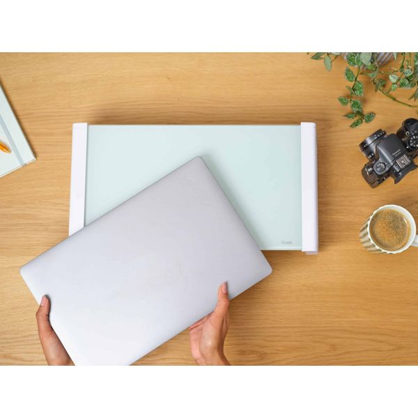 Trust 25351 flat panel bureau steun Transparant, Wit (25351)
