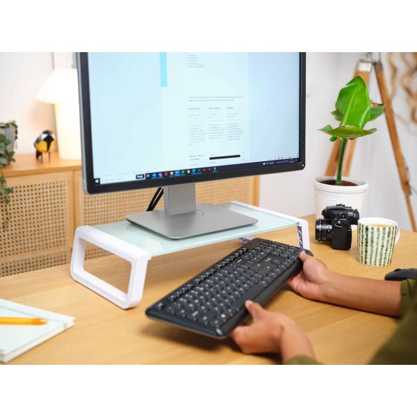 Trust 25351 flat panel bureau steun Transparant, Wit (25351)