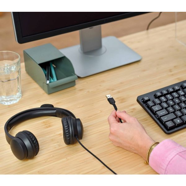 Trust HS-201 USB PC Headset – Bedrade headset – PC headset – Business model – USB-A aansluiting – Zwart (25373)