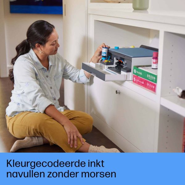 HP Smart Tank 5106 All-in-One-printer, Kleur, Printer voor Thuis en thuiskantoor, Printen, kopiëren, scannen, Draadloos; printertank voor grote volumes; printen vanaf telefoon of tablet; scannen naar pdf (4A8D1A#BHC)