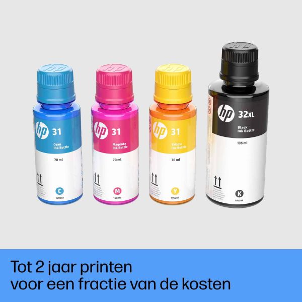 HP Smart Tank 5106 All-in-One-printer, Kleur, Printer voor Thuis en thuiskantoor, Printen, kopiëren, scannen, Draadloos; printertank voor grote volumes; printen vanaf telefoon of tablet; scannen naar pdf (4A8D1A#BHC)