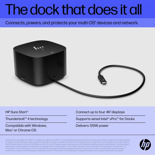 HP Thunderbolt Dock 120 watt G4 (4J0A2AA)