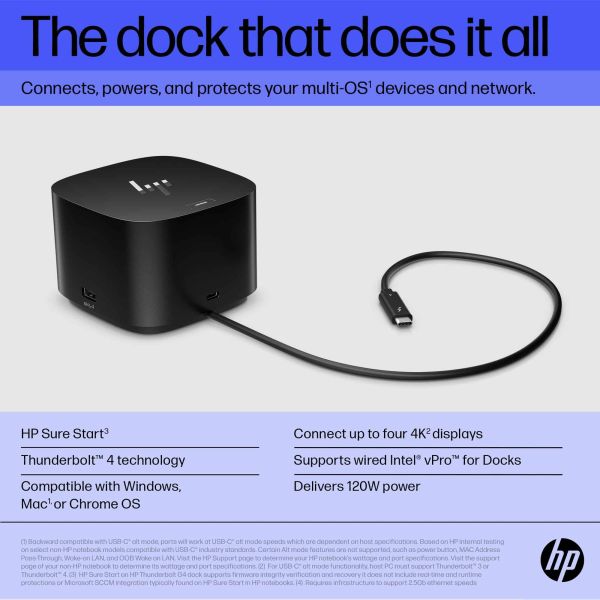 HP Thunderbolt Dock 120 watt G4 (4J0A2AA)