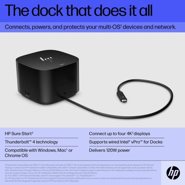HP Thunderbolt Dock 120 watt G4 (4J0A2AA)