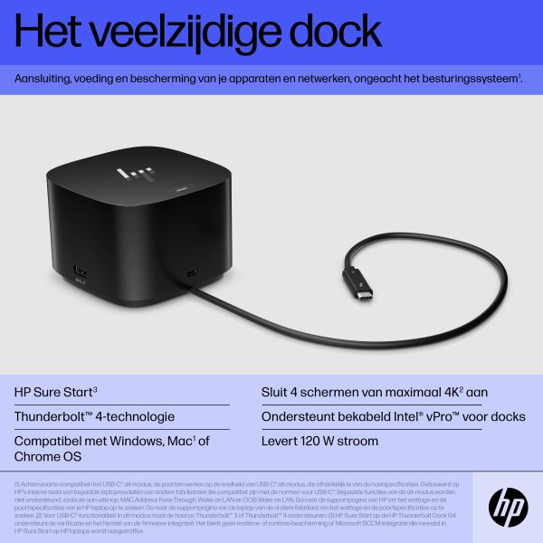 HP Thunderbolt Dock 120 watt G4 (4J0A2AA#ABB)