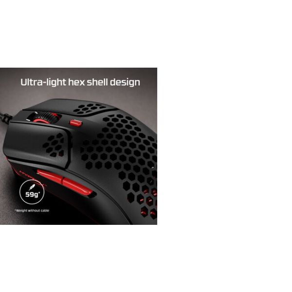 HyperX Pulsefire Haste Gaming muis (zwart-rood) (4P5E3AA)
