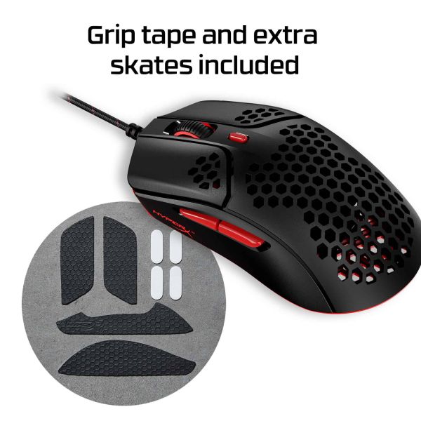 HyperX Pulsefire Haste Gaming muis (zwart-rood) (4P5E3AA)