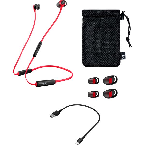 HyperX Cloud-dopjes draadloze hoofdtelefoon (rood-zwart) (4P5H7AA)