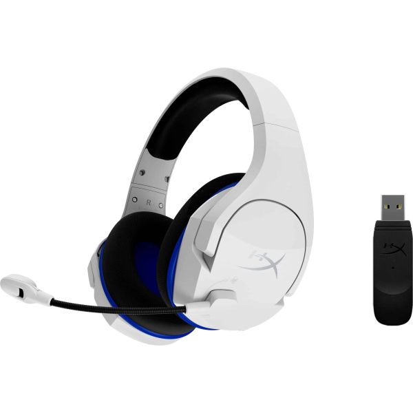 HyperX Cloud Stinger Core - draadloze gamingheadset (wit-blauw) - PS5-PS4 (4P5J1AA)
