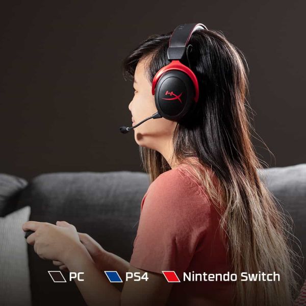 HyperX Cloud II Wireless - gamingheadset (zwart-rood) (4P5K4AA) HyperX Cloud II Wireless - gamingheadset (zwart-rood) (4P5K4AA)