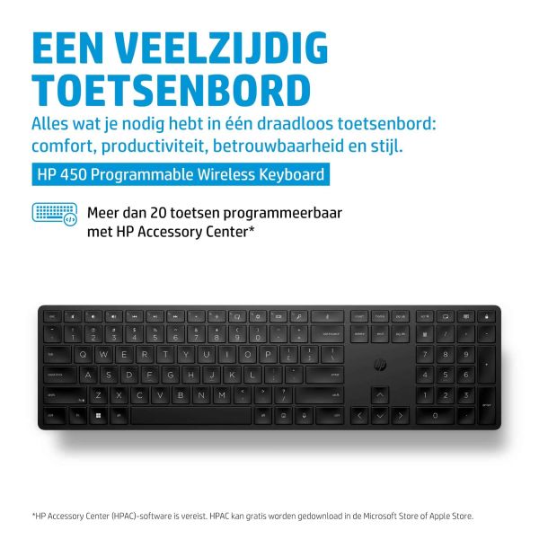 HP 450 programmeerbaar draadloos toetsenbord (4R184AA#ABB)