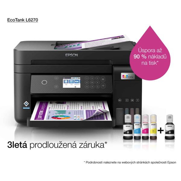 Epson L6270 Inkjet A4 4800 x 1200 DPI 33 ppm Wifi (C11CJ61403)