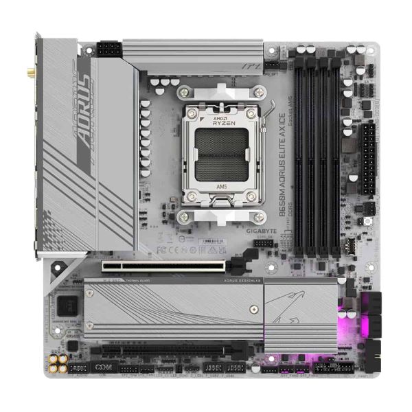 AORUS B650M ELITE AX ICE moederbord AMD B650 Socket AM5 ATX (B650M A ELITE AX ICE)