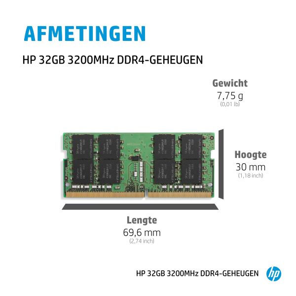 HP 32 GB 3200MHz DDR4 geheugenmodule (4S967AA)