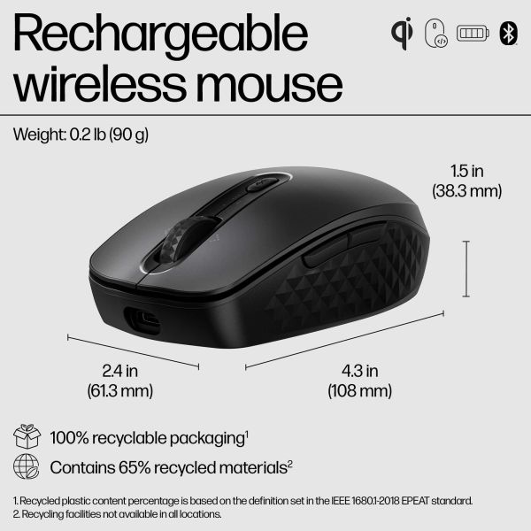 HP 695 Rechargeable Wireless Mouse (8F1Y4AA#ABB)