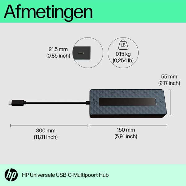 HP Universal USB-C Multiport Hub (50H98AA#ABB)