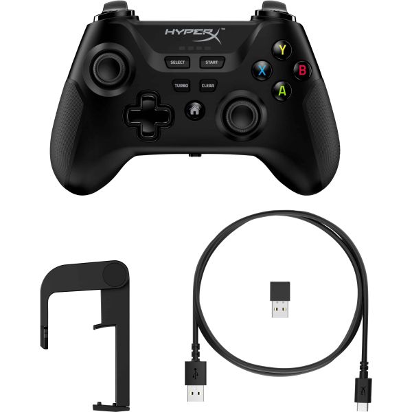HyperX Clutch - Wireless Gaming Controller (Black) - Mobile, PC (516L8AA)