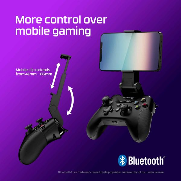 HyperX Clutch - Wireless Gaming Controller (Black) - Mobile, PC (516L8AA)