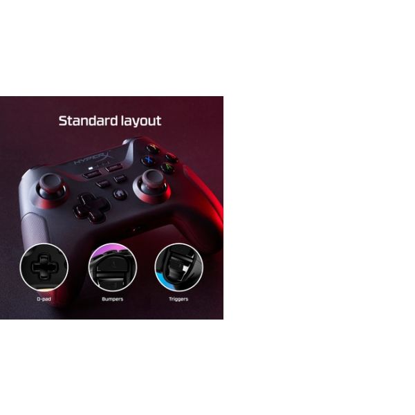 HyperX Clutch - Wireless Gaming Controller (Black) - Mobile, PC (516L8AA)