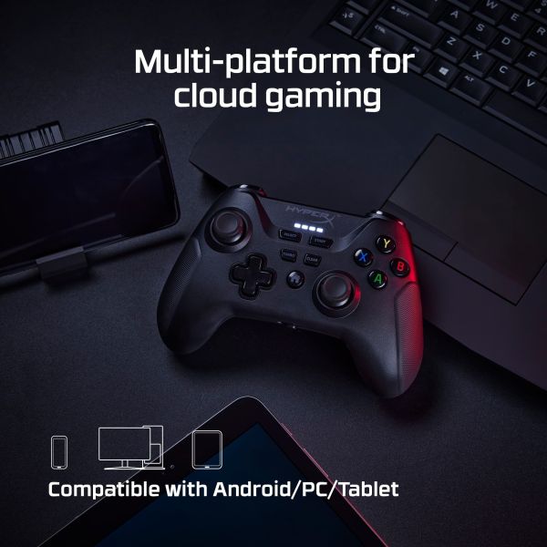 HyperX Clutch - Wireless Gaming Controller (Black) - Mobile, PC (516L8AA)