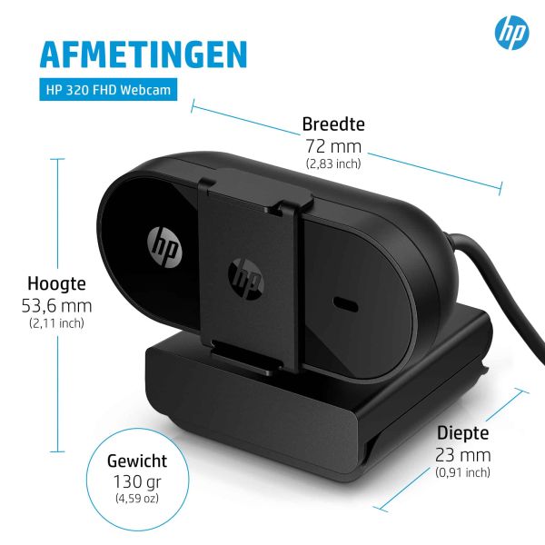 HP 320 FHD-webcam (53X26AA#ABB)