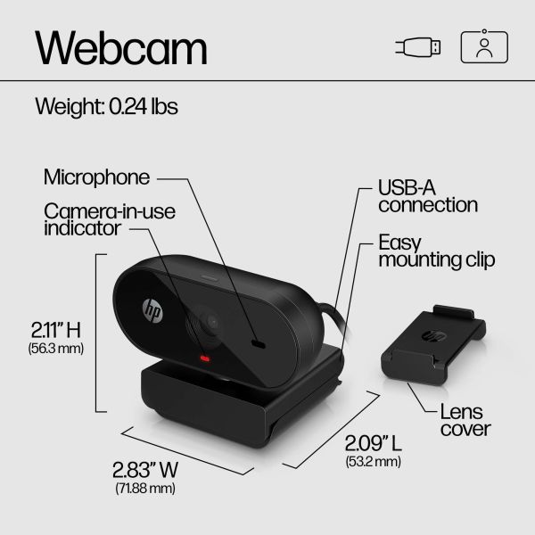HP 320 FHD-webcam (53X26AA#ABB)
