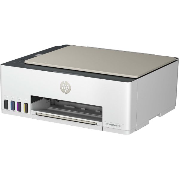 HP Smart Tank 5107 All-in-One-printer, Kleur, Printer voor Thuis en thuiskantoor, Printen, kopiëren, scannen, Draadloos; printertank voor grote volumes; printen vanaf telefoon of tablet; scannen naar pdf (5D1B1A#BHC)