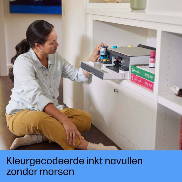 HP Smart Tank 5107 All-in-One-printer, Kleur, Printer voor Thuis en thuiskantoor, Printen, kopiëren, scannen, Draadloos; printertank voor grote volumes; printen vanaf telefoon of tablet; scannen naar pdf (5D1B1A#BHC)