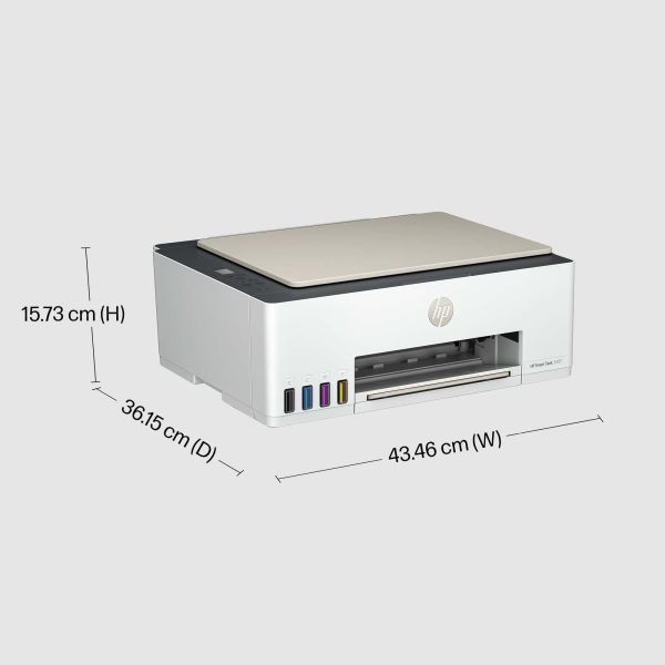 HP Smart Tank 5107 All-in-One-printer, Kleur, Printer voor Thuis en thuiskantoor, Printen, kopiëren, scannen, Draadloos; printertank voor grote volumes; printen vanaf telefoon of tablet; scannen naar pdf (5D1B1A#BHC)