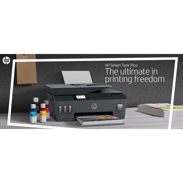 HP Smart Tank Plus 570 draadloze All-in-One, Printen, scannen, kopiëren, automatische documentinvoer, draadloos, Scans naar pdf (5HX14A#BHC)