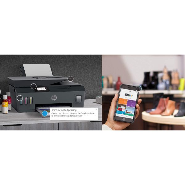 HP Smart Tank Plus 570 draadloze All-in-One, Printen, scannen, kopiëren, automatische documentinvoer, draadloos, Scans naar pdf (5HX14A#BHC)