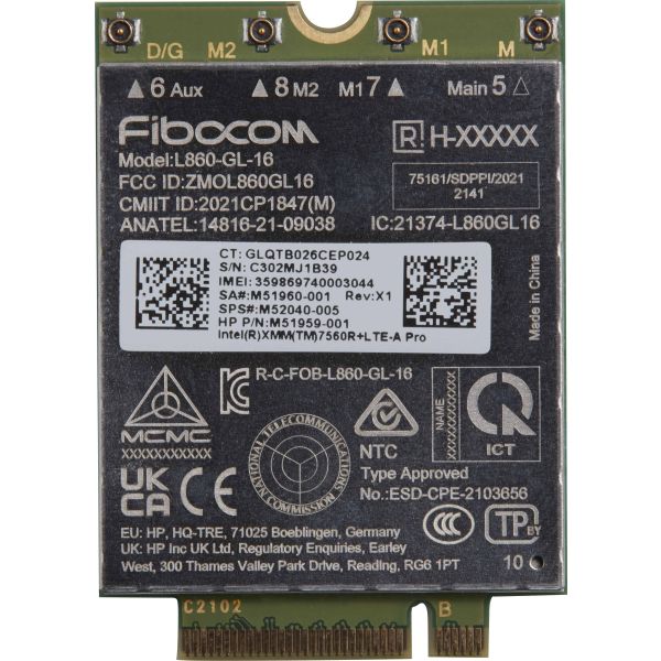 HP XMM 7560 R+ LTE-Advanced Pro WWAN (5R8X8AA#ABB)