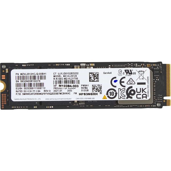 HP 512GB PCIe-4x4 NVMe M.2 SSD (5R8X9AA#ABB)