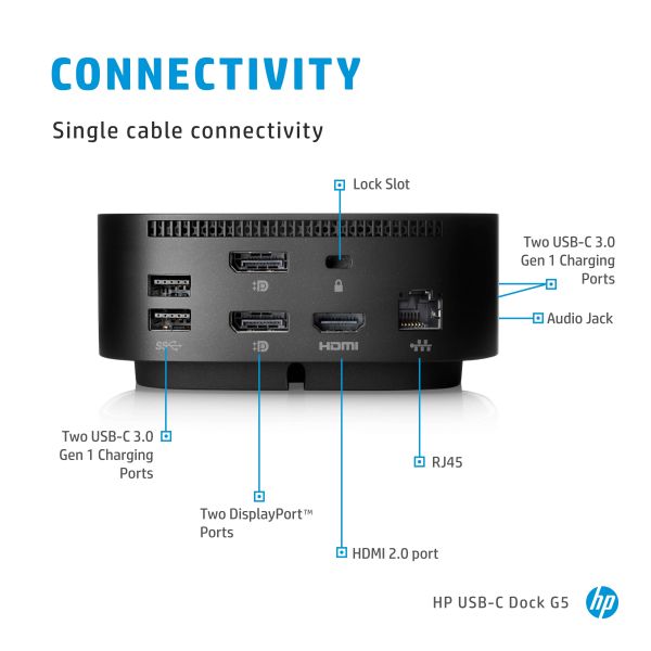 HP USB-C dock G5 (5TW10AA#ABB)