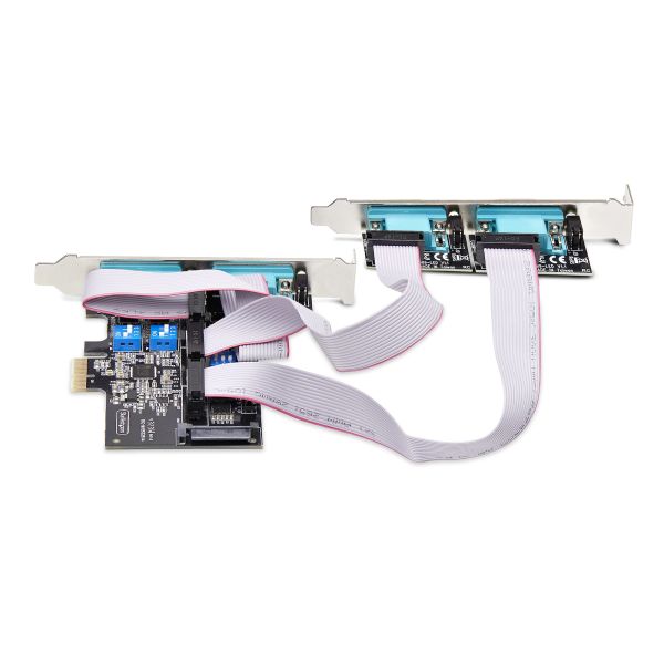 StarTech.com 4-Port PCIe Seriële Adapter Kaart, Quad PCI Express naar RS232/RS422/RS485 (DB9) Serial Kaart, Incl. Low-Profile Beugel, 16C1050 UART, Windows/Linux, TAA Compliant, Level-4 ESD Bescherming (PS74ADF-SERIAL-CARD)