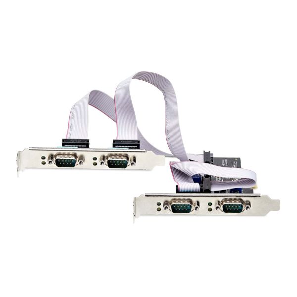 STARTECH.COM 4-Port Serielle PCIe Karte PCI Express zu RS232/RS422/RS485 DB9 Serielle Karte 16C1050 UART ESD Schutz Windows/Linu (PS74ADF-SERIAL-CARD) StarTech 4-Port Seriële PCIe Kaart (PS74ADF-SERIAL-CARD)
