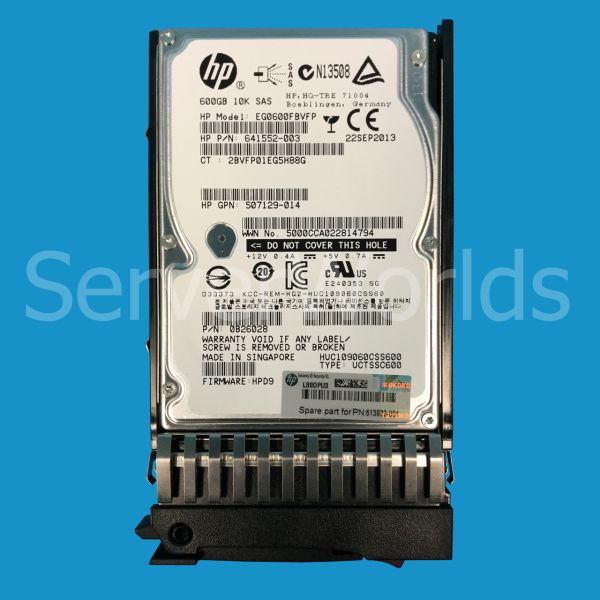 HP 600GB 6G SAS 10K SFF Hard Drive (613922-001)