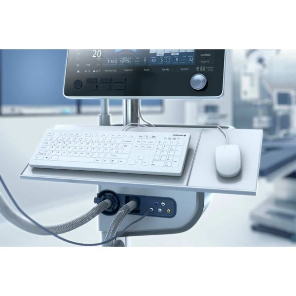 CHERRY AK-C8112 toetsenbord USB QWERTY Engels Wit (AK-C8112-U1-W/EU)