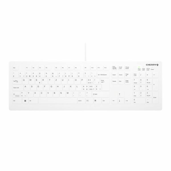 CHERRY AK-C8112 toetsenbord USB QWERTY Zwitsers Wit (AK-C8112-US-W/CH)