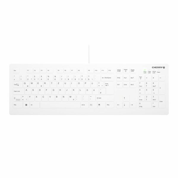 CHERRY AK-C8112 toetsenbord USB QWERTY Duits Wit (AK-C8112-US-W/DE)