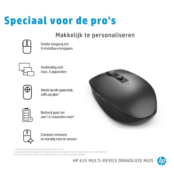 HP 635 draadloze muis voor meerdere apparaten (1D0K2AA)