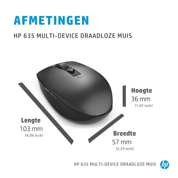 HP 635 draadloze muis voor meerdere apparaten (1D0K2AA)