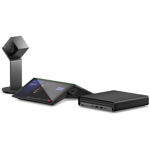 HP Presence Small Space Solution Plus AI Camera with Microsoft Teams Rooms Intel® Core™ i5 i5-10500T 8 GB DDR4-SDRAM 256 GB SSD Windows 10 IoT Enterprise Desktop PC Zwart (641U4AW#ABH) 1/1 HP Presence Small Space Solution Plus AI Camera with Microsoft Teams Rooms Intel® Core™ i5 i5-10500T 8 GB DDR4-SDRAM 256 GB SSD Windows 10 IoT Enterprise Desktop PC Zwart (641U4AW#ABH)