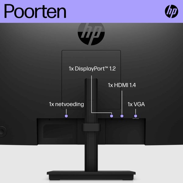 HP P22h G5 54,6 cm (21.5") 1920 x 1080 Pixels Full HD Zwart (64W30AA#ABB)